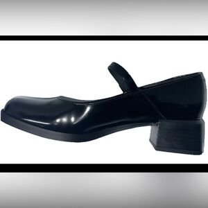 Franco Sarto Pesara Shoe Women’s Block Heel Mary Jane Leather Upper Black Size 7